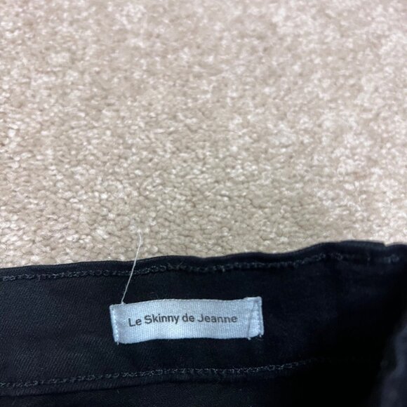 Frame Jegging Le Skinny De Jeanne Women's Black Distressed Size 27 Pockets - Picture 6 of 13